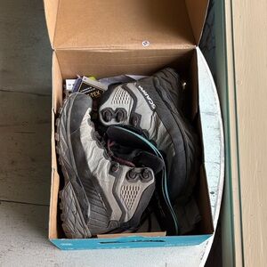 Scarpa Gray greeny blue,Black and Burgundy Women's Hiking Boots